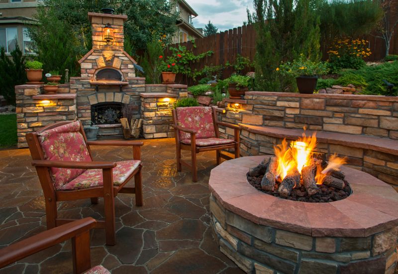 Rustic Stone Fire Pit
